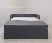 Ponti Divani - COMPACT - divano letto compatto salvaspazio - divanoletto artigianale, made in italy con materasso in poliuretano espanso 155x85 - divano letto una piazza e mezzo - Tessuto Grigio Scuro