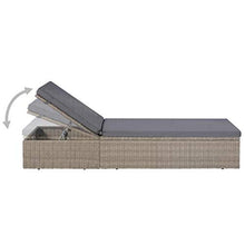 Festnight Set da Pranzo da Giardino con Lettini, Tavolo Sedie da Giardino in Polyrattan, Set Mobili da Giardino Marrone 9 pz