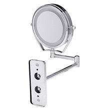 Specchio per Il Trucco Specchi Cosmetici per Trucco da Barba con Illuminazione A LED da 6"per Montaggio A Parete, Ingrandimento 7Xper Toeletta