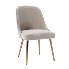 FDN Sedie da Pranzo Sedia da Pranzo in Morbido Velluto,per Counter Lounge Soggiorno Camera da Letto Cucina Caffetteria Sedia di Ricezione Poltroncine (Color : Beige, Size : Gold Legs)