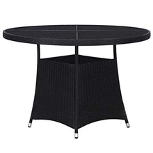 FAMIROSA Tavolo da Giardino Nero 110x74 cm in Polyrattan