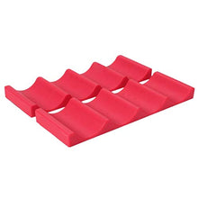 Moligh doll 2PZ Silicone Frigo Can Beer Wine Bottle Rack Holder Mat Stacking Tidy Tool Cucina Frigorifero Organizer-Red