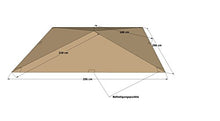 GRASEKAMP Qualität seit 1972 48513 - Tetto di ricambio per gazebo Paris, 3 x 3 m, colore: beige, 300 x 300 cm