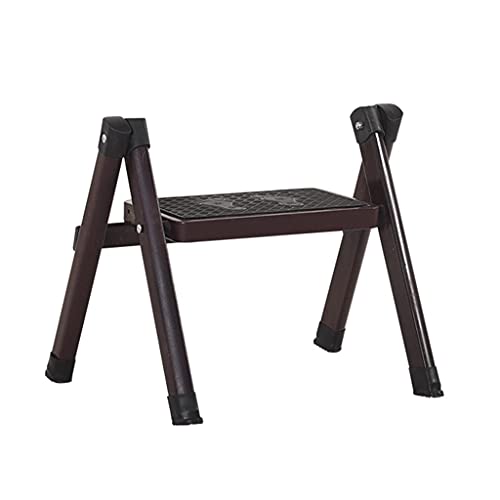 ZDDZ Piccolo Sgabello Pieghevole in Metallo Piattaforma Attrezzata Scaletta Pieghevole Portatile per Bagno Giardino Biblioteca Cucina Scuola Armadio e Doccia