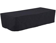 STZYY Fodere per mobili da Giardino, Robusta Copertura Antipolvere per Patio, Telo da Esterno Resistente Antivento Anti-UV per Tavolo da Picnic Fodera Pratica, Coulisse Regolabile, Nero, 166x150x7