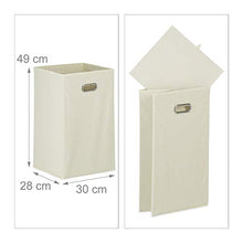 Relaxdays 10022210 Scaffale a Colonna per il Bagno con Cestino Portabiancheria, Bambù, 3 Ripiani, HxLxP 130 x 37 x 33 cm, Marrone