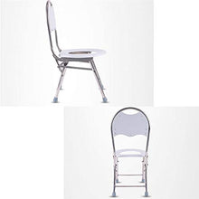 Sgabello da bagno Pieghevole doccia / vasca da bagno in acciaio inox Sgabelli Commode sedia doccia Sedile Sgabello con schienale Corridoio Sedia for anziani / disabili / donne incinte Anti-Slip Mats D