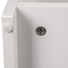 eSituro Comodino Bianco in Legno Camera Letto Moderno Tavolino da divano/Soggiorno/Salotto con Scompartimento 40x35x62cm SCD0093