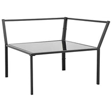 Tidyard Set Divani da Giardino 5 pz con Cuscini Alluminio Grigio Scuro,2 pz Divano 2 Posti+1 Poltrona+Tavolino Laterale+Tavolino,Salotto da Giardino,Divano da Giardino in Alluminio