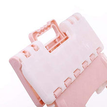 KOLOSM Sgabello Pieghevole da Bagno Sgabello Pieghevole Sedia Portatile Sedile per la casa Bagno Cucina Giardino Camping Uso Sedia Nordica Stile Nordico con Pads Anti-Skid (Color : Pink)