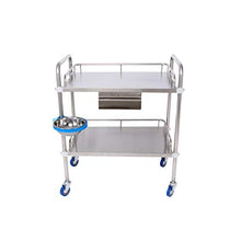 Carrello Medico A Doppio Strato, Carrello per Strumenti per Trattamenti Chirurgici,Carrello Professionale Multifunzionale per Bellezza/Tatuaggio/Spa,Veicoli per Il Cambio di Salvataggio, Carico 120