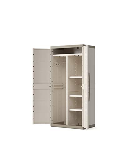 Keter Armadio Excellence XL Portascope con Appendiabiti, Beige, 89 x 54 x 182 Centimetri