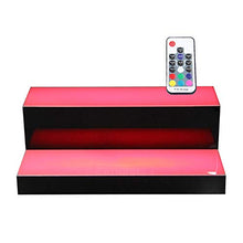 NDHENG Acrilico Illuminato Bottiglia di Liquore Display con Telecomando 2 Livelli Portabottiglie per Casa Festa Bar.(30X20X13CM)