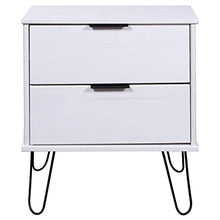 vidaXL Comodino Bianco 45x39,5x57 cm in Legno Massello di Pino