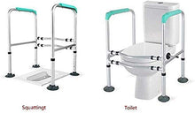 LIZHIQIANG Telaio per Il Bagno Struttura del corrimano WC, Scaffale del bracciolo Altezza Regolabile Easy da installare per la Maggior Parte dei sedili da Bagno