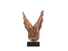 Beliani Figura Decorativa in Legno di Pino a Forma di Ali Moderna 22 x 35 cm CIVAL
