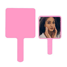 NO Heiqlay Specchi Portatili Rosa, Specchio a Mano con Manico, Specchio a Mano per Parrucchiere, per barbieri e Parrucchieri Professionisti (9x16 cm, 12x22 cm, 2 Pezzi, Rosa)