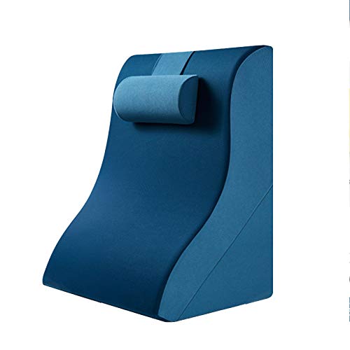 TWW Cuscino, Letto, Ampio Schienale, Borsa Morbida, Donne Incinte, Supporto per La Vita Domestica, Cuscino Letto Allargato, Divano Letto Triangolare, Due Colori Disponibili,Blu