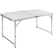 DXP Aluminum Tavolo Da Campeggio Regolabile in Altezza Pieghevole Portatile Formato Valigia 120x60x (55-70) Centimeter