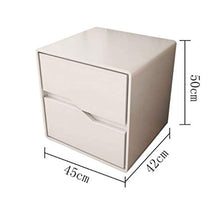 Comodino Legno massello Bianco Nordico Camera da Letto Semplice Armadio di stoccaggio Piccolo Appartamento Casa Piccolo Armadio di stoccaggio Doppio Semplice FANJIANI