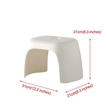 AYHa Bagno Anti-Skid per bambini casa in materia plastica Sgabello Learning piccola sedia Cambio di scarpe da banco disabili Bagno Sgabello,bianca,31 cm * 21 cm * 21 cm