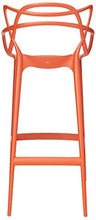 Kartell Masters Stool Sgabello, Tecnopolimero termoplastico Riciclato con Carica Minerale e Trattamento Soft-Touch, Arancione(Ruggine), H. 75