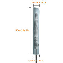 Flashbee - Custodia protettiva per ombrellone, 170 cm, impermeabile, con chiusura lampo (420DOxford, grigio, protezione UV)