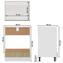 vidaXL Armadio per Forno Rovere Sonoma 60x46x81,5 cm in Truciolato
