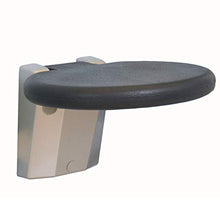 DNSJB Sgabello Pieghevole da Bagno Sgabello da Parete Pieghevole in Lega di Alluminio Nero di Sicurezza (Size : Round-30x26.5)