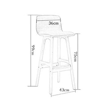 C-J-X STOOL/CHAIR Sedia da Pranzo retrò, Sgabelli da Bar per La Casa per Isole Cucina Sgabelli da Bar Confortevoli E Durevoli Sgabello per Il Tempo Libero in Legno Massello(Color:#6)