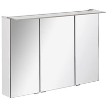 FACKELMANN B.Perfekt - Set di mobili da bagno, 3 pezzi, con mobiletto in ceramica, 100 cm e armadietto a specchio a LED