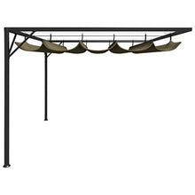 vidaXL Gazebo da Giardino con Tetto Retrattile 3x3 m Talpa 180 g/m²