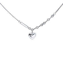 Baoxiaohed Collana in Argento Sterling, Collana Semplice A Forma di Cuore Argento Sterling, 925 Argento Sterling, Utilizzata Come Festa della Mamma, Festa, Compleanno, Regalo di Anniversario