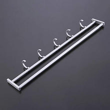 XXYWJF Bagno Asciugamano Rack Pieghevole Alumimum Chrome Supporto del tovagliolo fissato al Muro del tovagliolo Mensola con Ganci Deposito e Supporto del Telaio