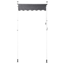 Cikonielf Tenda da Sole Retrattile Manuale da Giardino Esterno,Tenda Parasole Rettratile,Tenda da Balcone,Altezza Regolabile,300 x 120 cm(Grigie)