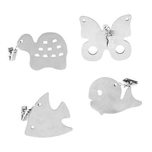 Oumefar Morsetti per tovaglie Clip per tovaglie Supporti per tovaglie in Acciaio Inossidabile per Barbecue da Picnic(Turtle+Whale+Small Fish+Butterfly)