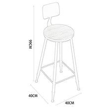 JXXDDQ Sgabello da Bar Struttura in Metallo Sedia da Bar di Moda Arredi tondi Sedia da Tavolo Alta Tavolo in Ferro 99 * 40 * 40cm (Color : Round)