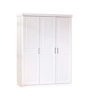 InHouse srls Magnus Armadio 3 Ante con Ripiani. Dim.140X55X190H Pino Massello Verniciato Ad Acqua Bianco. Articolo in Kit.