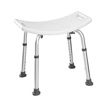 Sgabello da Doccia per Bagno Ergonomico Regolabile In Altezza Anti Scivolo Per Anziani E Disabili, Gambe In Metallo, Portata Massima 120 Kg (Colore Bianco)