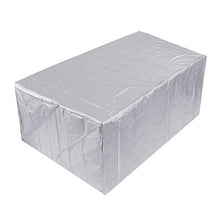 REW - Copertura per mobili da giardino per esterni, per tavoli da patio, varie misure, colore: argento