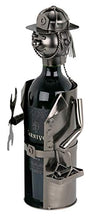 BRUBAKER Portabottiglie per Vino - Idraulico - Decorazione in Metallo - Portabottiglie con Biglietto d'Auguri - Regalo del Vino