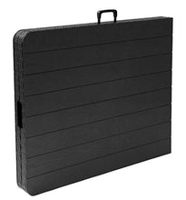 Tavolo da giardino pieghevole Woody per catering, in acciaio, 181 x 75,5 cm, colore: nero