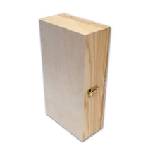 PZ 1 SCATOLA VINO IN LEGNO DI PINO NATURALE (2 BOTTIGLIE) CASSETTA PORTA BOTTIGLIE IN LEGNO BOX FOR BOTTLES CONTENITORE PORTABOTTIGLIE