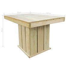 vidaXL Legno di Pino Impregnato FSC Tavolo da Pranzo Esterno Tavola Giardino
