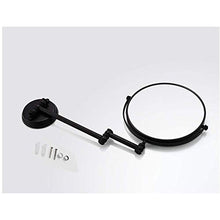 JXING Specchio da Bagno a Parete, Specchio Nero Retrattile Non Perforato Specchio Pieghevole Specchio a Parete Bifacciale Specchio da Bagno Specchio da Trucco per Bagno