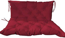 Cuscino per panca da giardino ultra spesso con schienale, rivestimento per divano, per esterni e interni, materasso impermeabile per 2-3 posti (150 x 50 x 50 cm, rosso)