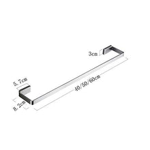 WWWANG - Portasciugamani da Bagno in Acciaio Inox 304, Barra Singola Porta Asciugamani da Bagno e Bagno Perforato, Semplice Gabbia Spazzolata, 40 cm