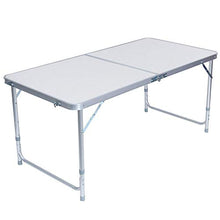 BAKAJI Set Tavolo Tavolino 120 x 70 cm Pieghevole con 4 Sgabelli da PIC Nic per Campeggio SpiaggiaStruttura Tubolare in Alluminio Piano in ABS Sedute in Tessuto Richiudibile Salvaspazio con Maniglia