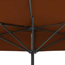 Tidyard Ombrellone Parasole a metà da Giardino Esterno con Palo in Alluminio 300x150x253 cm,Ombrellone Parasole da Balcone,Ombrellone da Mare,Ombrellone da Terrazzo Piscina,Ombrellone a metà