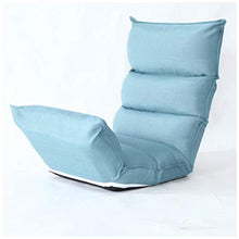 SMC Sedia pigra Giapponese Pieghevole Singola Sedia Lavabile reclinabile Sedia Carina Balcone Camera da Letto (Color : Blue)